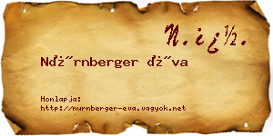 Nürnberger Éva névjegykártya