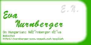 eva nurnberger business card